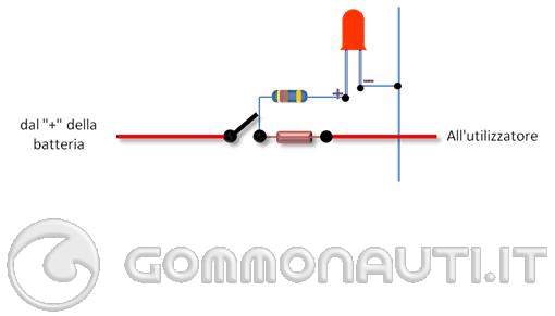 Schema interruttore led