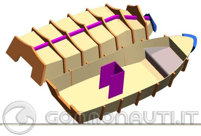 Schema costruzione barca in legno
