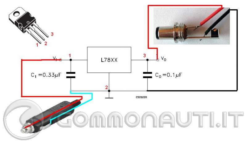Schema presa accendisigari