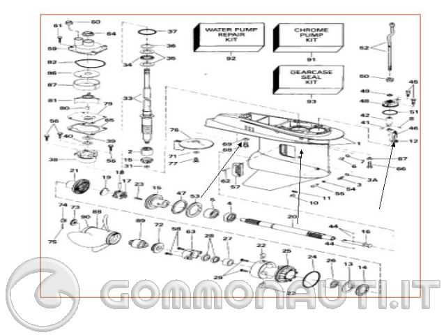 Schema motore johnson 737