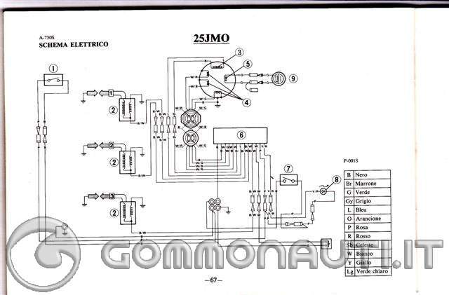 Schema elettrico yamaha 25j