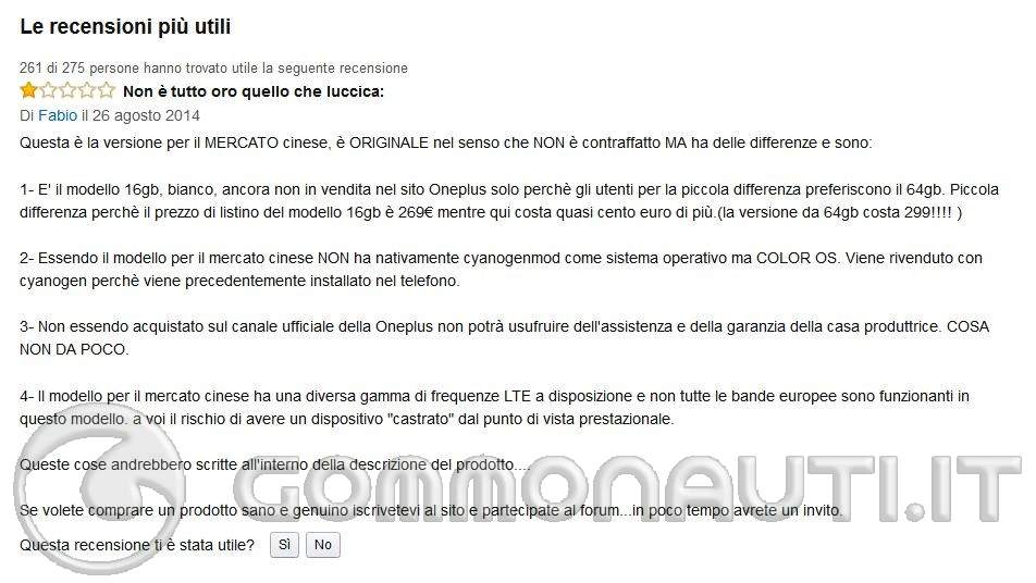 re: Cellulare OnePlus One - qualcuno ha impressioni da condividere?