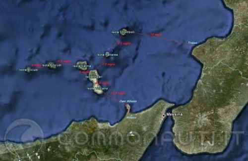 Isole Eolie - Lipari - (mappe, distanze e ormeggi)