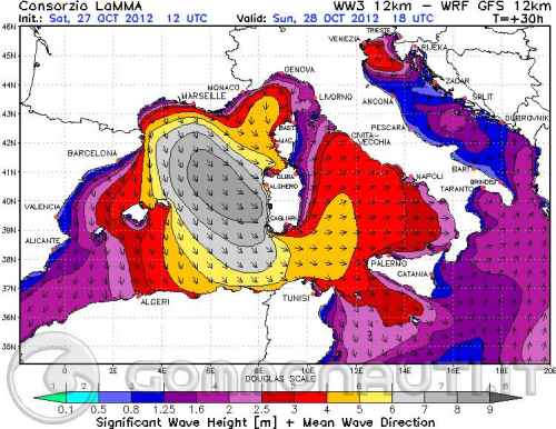 Avete mai visto delle previsioni simili nel Mediterraneo?