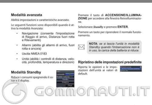 Display in stand by su lowrance 4x no si riaccende
