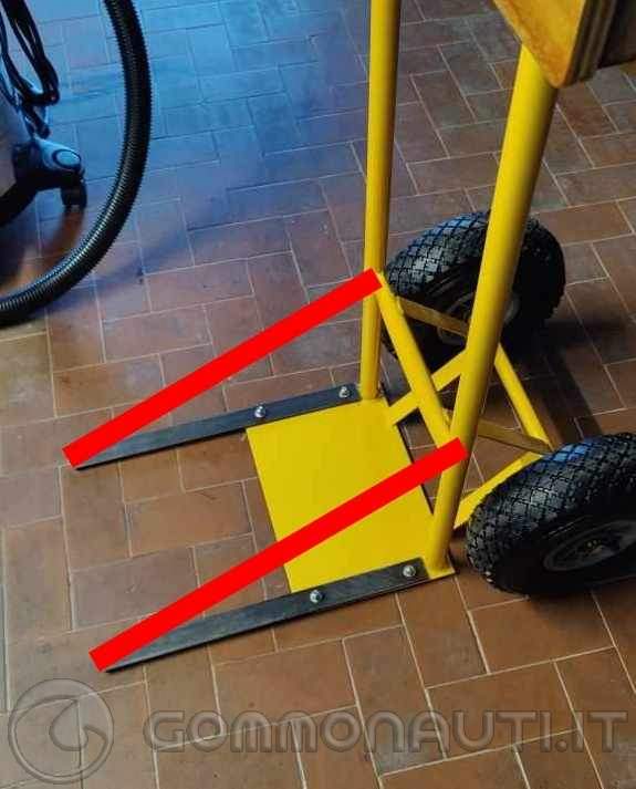Au Enborder Carrello Pieghevole Per Trasporto Motore Fuoribordo, Supporto Con Ruote, Capacità 70 Kg, Struttura In Acciaio - 2