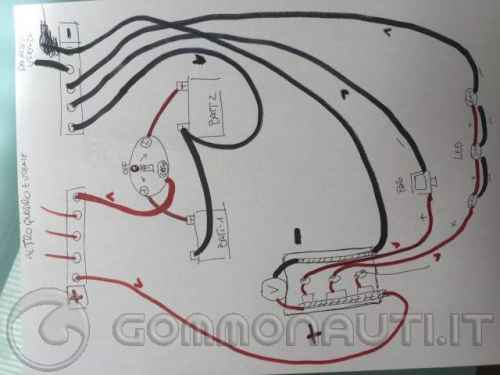 Nodo di derivazione impianto elettrico: collegamenti