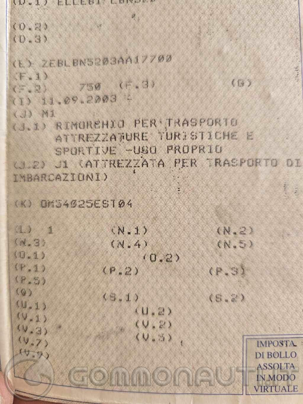 Vendo Carrello LBN 520 - 750kg - Revisionato [Verona]
