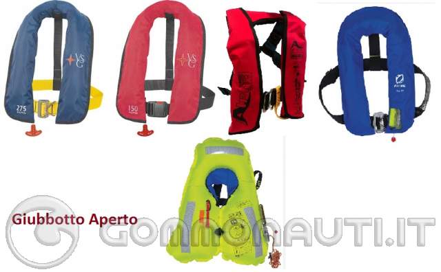 Set 2 Giubbotti Salvataggio Automatici 165N ISO Con Imbracatura - Verde Oliva - Foto 4