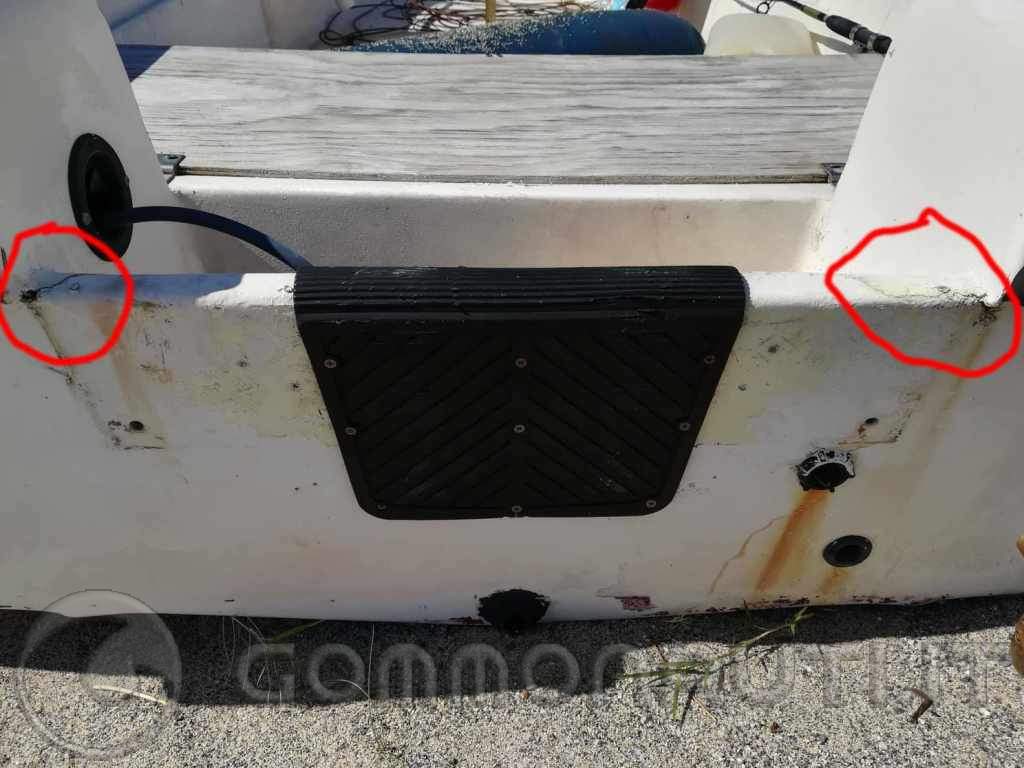 Fabater Salva Specchio Di Poppa Per Barca, Supporto Regolabile 51,5-82,5 Cm Per Motore Fuoribordo, Staffa Di Trasporto In Metallo Resistente Per Rimorchio, Adatto A Motori Fino A 100 CV - 5