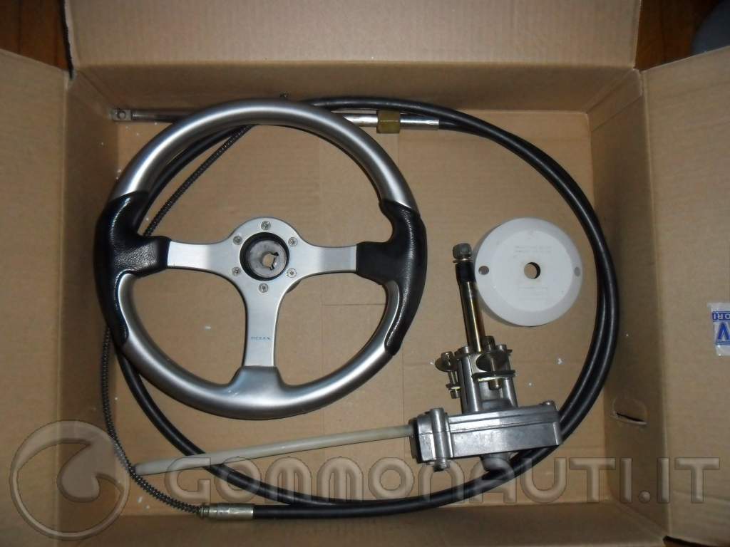 Timoneria completa usata Ultraflex  T71FC- Monocavo M66 - Volante Spargi D. 350